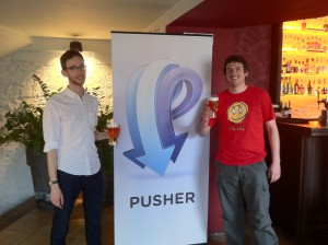 Phil Leggetter with co-founder of Pusher, Damien Tanner